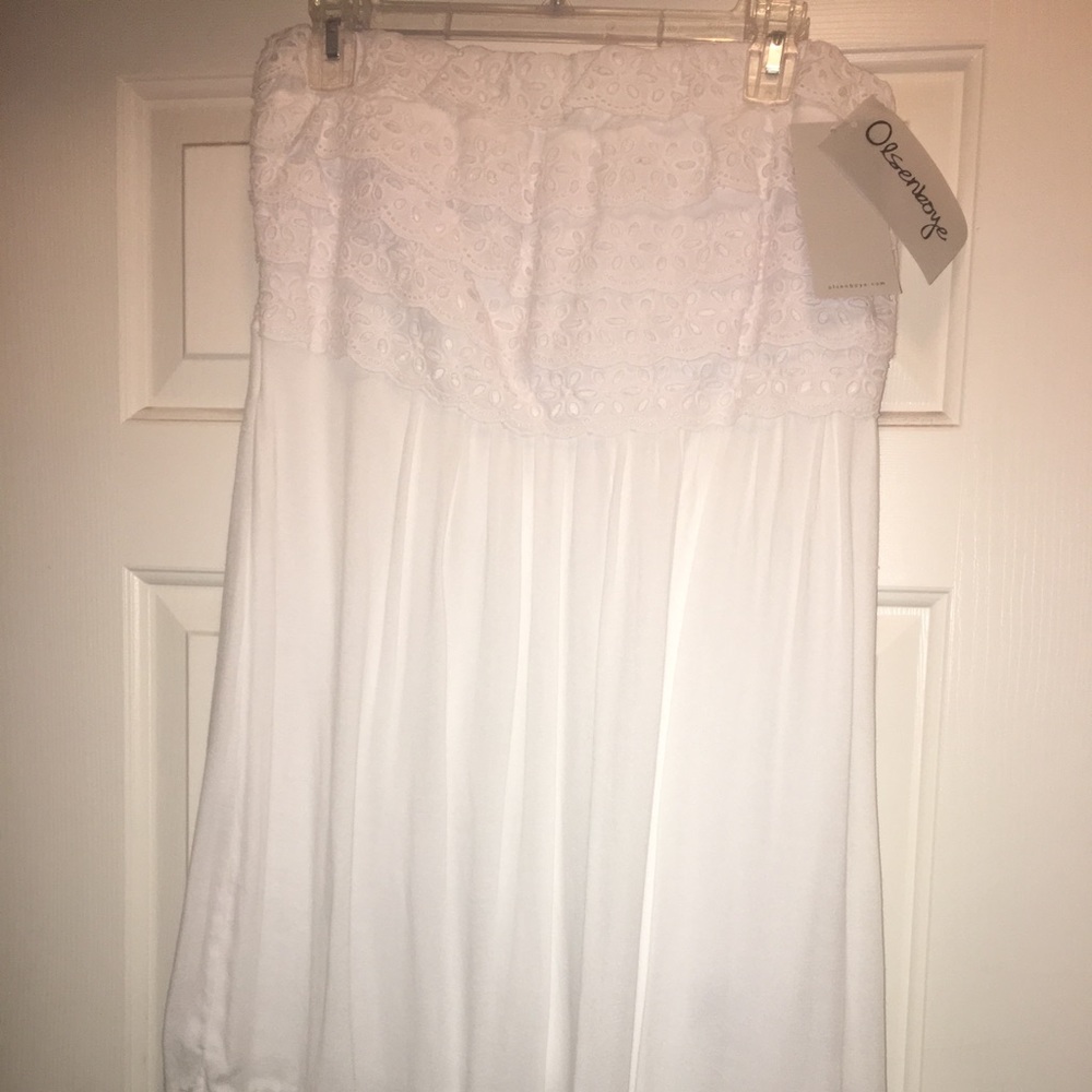 Olsenboye White strapless dress